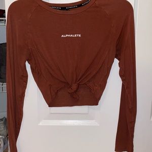 Alphalete Crop/Tie Long Sleeve